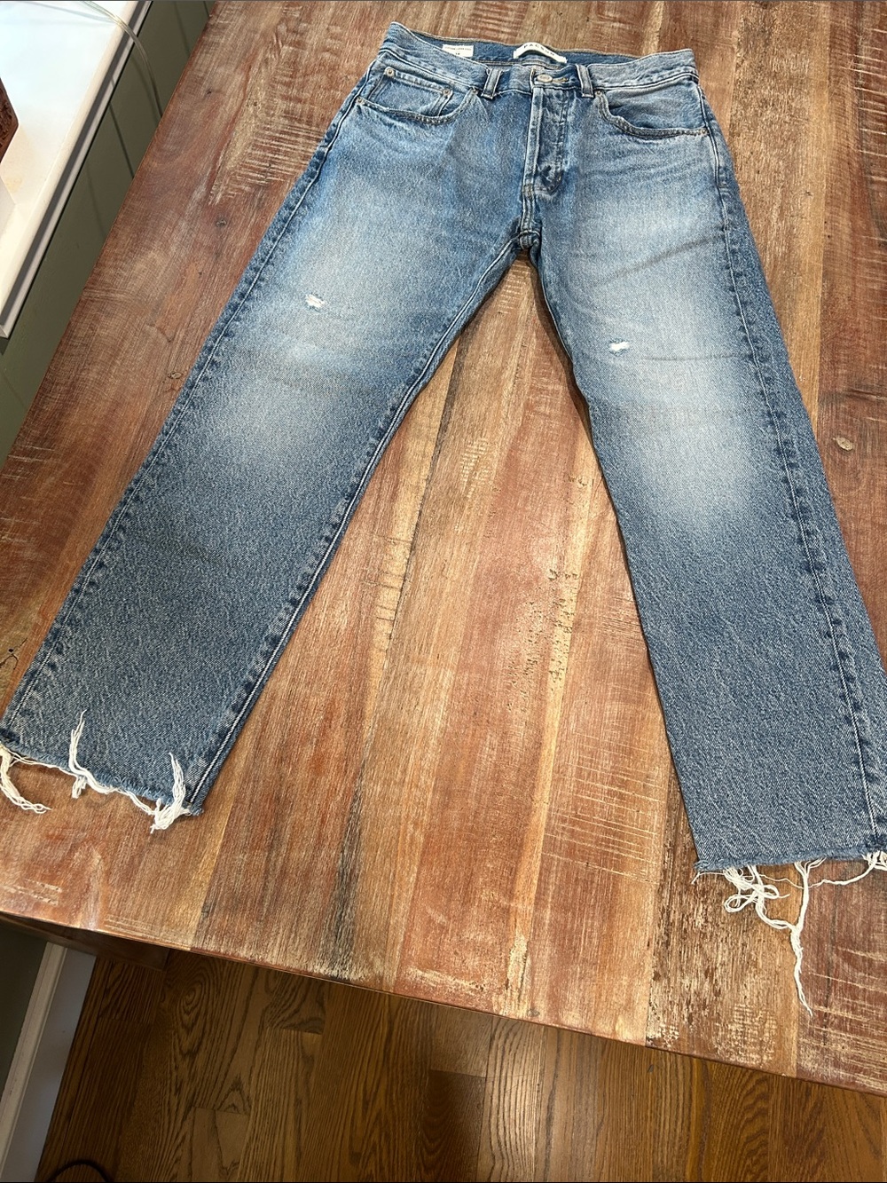 PacSun Distressed Vintage Loose Crop Straight Leg Ankle Jeans